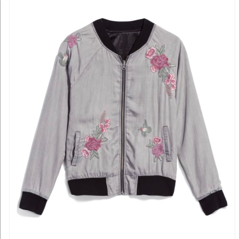 Reversible Embroidered Bomber Jacket